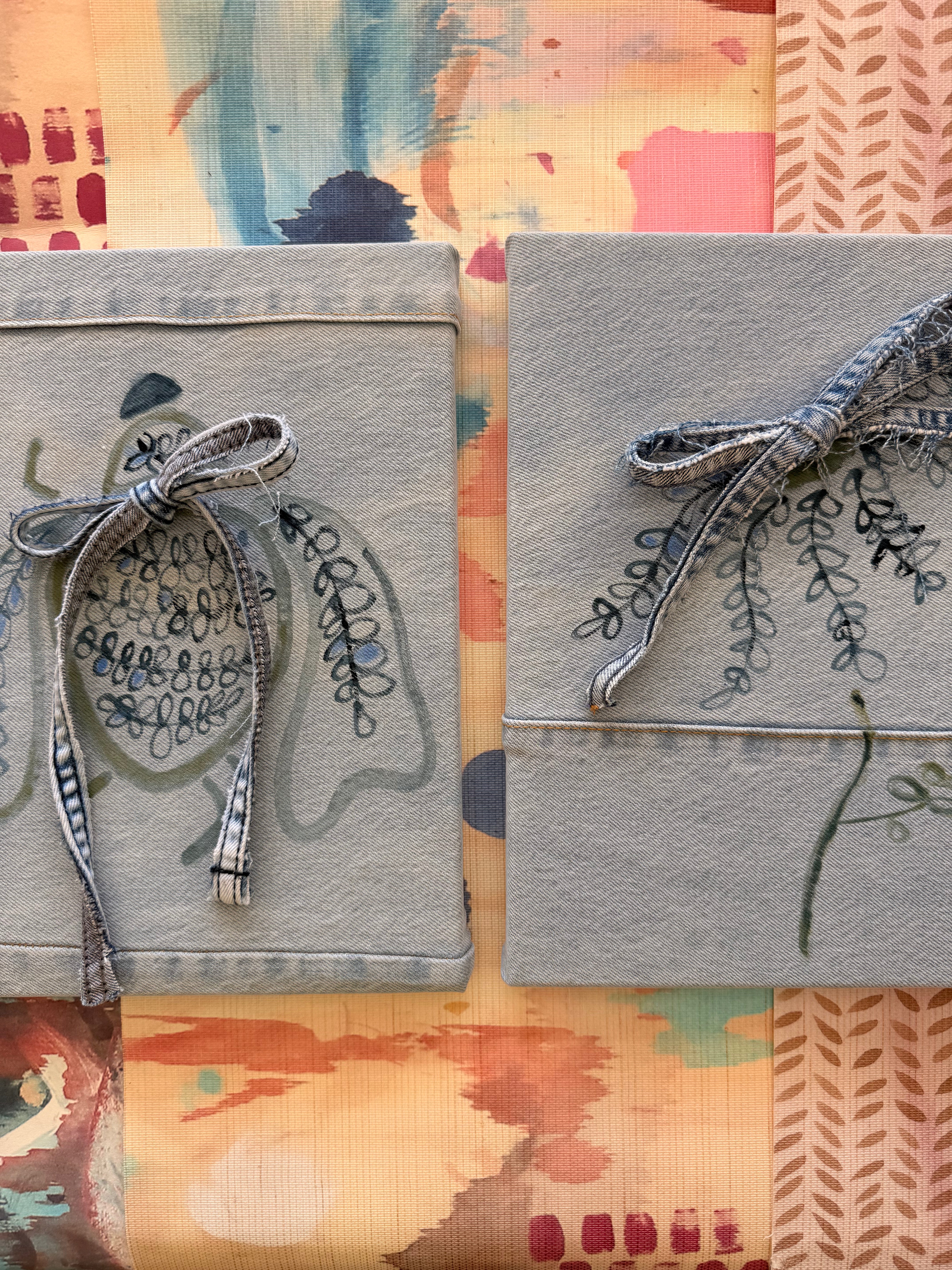 Flower on Recycled Denim
